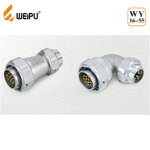 WEIPU IP67 Receptáculo en línea Contactos de latón metálico 16MM 20MM Conector de cable impermeable Conector de arnés de cableado de alimentación - Product Image 4