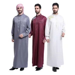 Men Fashion Muslim Apparel Arab Saudi Mens Islamic Robes Clothing Eid Robe Thobe Dishdasha Hajj Abaya Dress Business Clothes