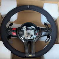 Volant sport en cuir noir à fond plat pour BMW F10 F30 F31 F32 F20 E90 E87 E92 X6 E71 X5 E70 F15 F16