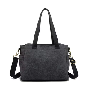 Grand sac fourre-tout en toile pour femmes et hommes, grand sac à bandoulière en toile de grande capacité pour femmes, sac fourre-tout en toile pour le shopping - Product Image 1