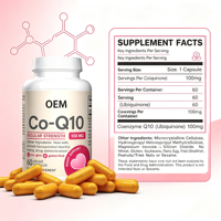 CoQ10 Softgels Max-Absorption Coenzyme Q10 Active Soin Cardiaque Énergie Cellulaire Antioxydant Complément Alimentaire 60 Gélules