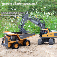 Excavadora de Juguete a Control Remoto de 10 Canales para Niños, Juguetes de Construcción, Experimentos Científicos Educativos para Niños