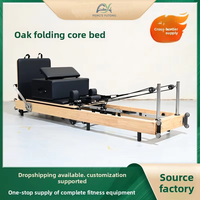 Reformer de Pilates Plegable de Roble Personalizado OEM con Caja de Marca para Programas de Fitness