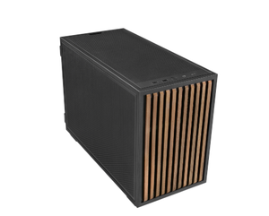 Nueva Caja de PC L-I-A-N-L-I B4-mATX de Madera Negra, Panel de Madera Real, Diseño Dual, Chasis para Juegos SFF - Product Image 1