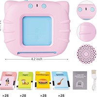 Juguete Educativo de Plástico con Temática de Gatos, Máquina de Lectura para el Aprendizaje Temprano de Niños, Funciona con Pilas, en Inglés
