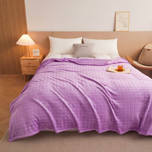 Good Quality Cozy Muslin Blanket Soft Lavender <strong>Quilted</strong> <strong>Throw</strong> for <strong>Bed</strong> - Product Image 3
