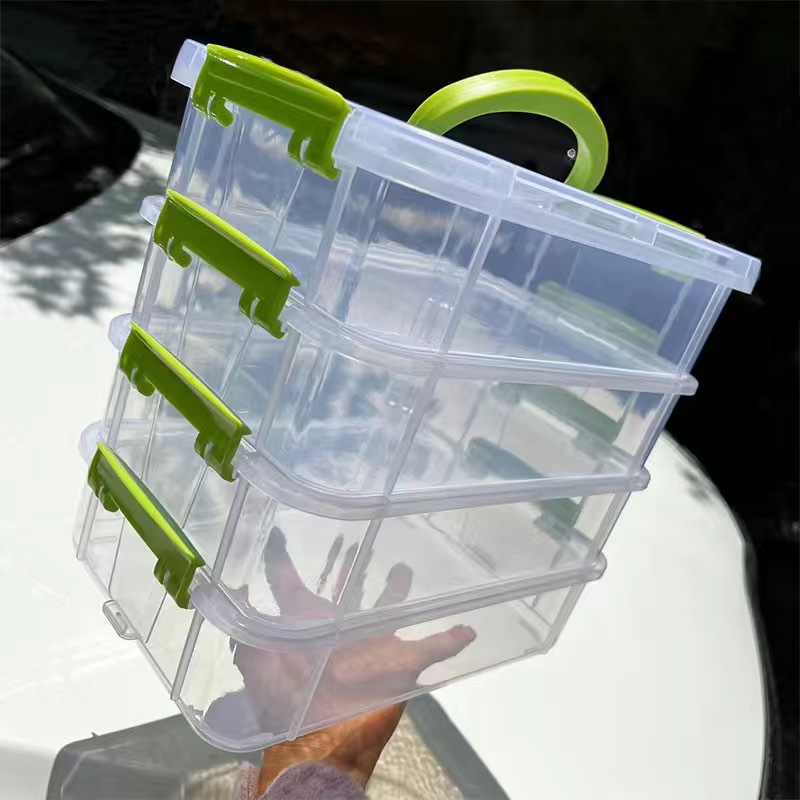 Portable building box green four layers
