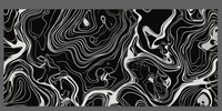Tapis de souris de jeu à motif abstrait lignes de marbre noir et blanc 31,5*11,8 pouces, design fluide, tapis de bureau antidérapant pour le bureau
