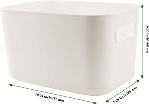 Cajas de Almacenamiento Multifuncionales Rectangulares de Plástico PP para Oficina en Casa, Estilo Europeo Moderno, Ecológicas, Capacidad de 6-10L, Pequeñas - Product Image 2
