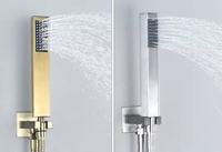 Robinet de douche mural en acier inoxydable et laiton à poignée unique avec cartouche céramique, style moderne