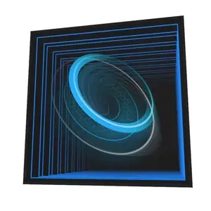 Fabricante personalizado Infinity Abyss Melaleuca túnel espejo color a juego caja de luz para tela ropa textil logo