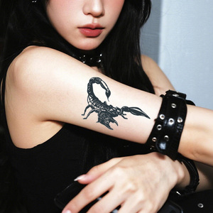 Tatuaje Temporal de Escorpión de Estética Oscura, Tatuaje Semipermanente Resistente al Agua, Dura 2 Semanas, Tatuaje Herbal Realista para Brazo y Cintura - Product Image 4
