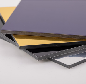 Bảng điều khiển gương màu đen bên ngoài tường ốp Bảng điều khiển nhôm Composite thiết kế <span class=keywords><strong>ACP</strong></span> tấm fasade 4mm pvdf ACM vật liệu xây dựng - Product Image 3