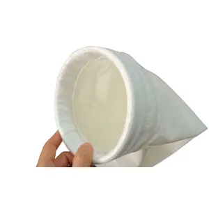 polyester needle felt 550gsm with PTFE 128diameter 2.5m long Dust Collector Filter Bag 130mm plate hole in Cement plant