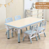 Ensemble table et chaise pour enfants, réglable en hauteur, bureau de dessin et de peinture pour enfants, table et chaise en plastique pour tout-petits