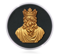 Pièce de monnaie en cuivre fin 999 de 5 oz, pièce commémorative personnalisée irrégulière avec buste de roi en relief 3D, pièce de collection OEM de 5 oz