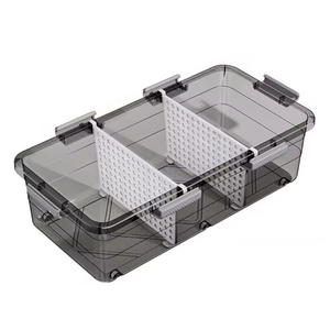 High quality waterproof durable large capacity plastic tub bin under the bed wardrobe storage box with lid