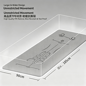 Tapete Profesional para Abdominales, 185 cm x 90 cm, 5 mm, de Goma Antideslizante, Antimicrobiano, Resistente al Desgaste, Apto para Yoga - Product Image 4