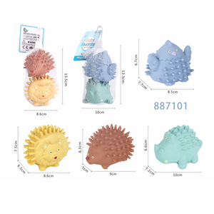 ของเล่นยางรูปสัตว์น้ำขนาดเล็ก รูปแบบกบ เต่า ปลาหมึก จระเข้ วาฬ ฉลาม โลมา สีเขียว ทำจากซิลิโคน PVC สำหรับเล่นในอ่างอาบน้ำ - Product Image 3