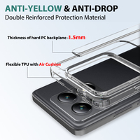 Transparent Clair TPU + Acrylique Cas De Téléphone De Couverture Arrière Hybride Pour Xiaomi 14T Pro