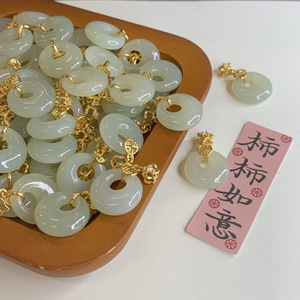 Hetian Jade Pendant Necklace Green Jade Flower Shape <b>Solitaire</b> Bezel Setting Gift For Women <b>Summer</b> 2024 - Product Image 4