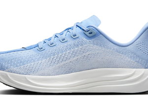 Chaussures de course en tricot bleu clair, respirantes, à lacets, légères, antidérapantes, pour le sport - Product Image 1