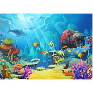 Toile de fond de photo sous-marine d'océan personnalisé de 7x5FT pour l'ensemble de fond de caméra d'événements de fêtes en stock! - Product Image 2