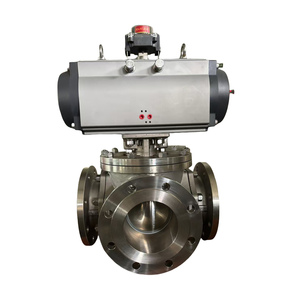   หน้าแปลนน้ำมันทนความร้อนสูง ANSI300LBS DN250 สแตนเลส 304 แบบ T/L บอลวาล์วสามทาง - Product Image 5