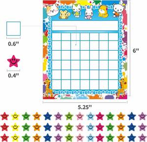 Paquete de 80 Pegatinas de Incentivo Coloridas para Niños, Estudiantes, Aula, Hogar, Gestión del Comportamiento, 2400 Pegatinas de Estrellas, Material de Papel - Product Image 6