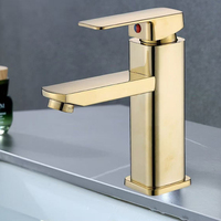 Robinet d'eau chaude et froide pour lavabos, robinet de lavabo moderne pour salle de bain, robinet de salle de bain à poignée unique