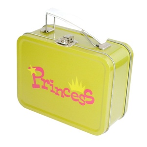 2021 New Custom lunch tin box with handle square gift metal box