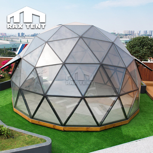 Glamping Glass Dome House con paneles de madera de color para uso en las cuatro estaciones Resort Horel Venta caliente - Product Image 3