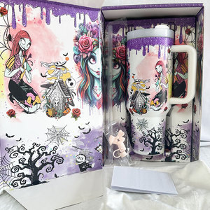 Glowing in the Dark Nightmare Before Christmas Jack Skellington Cup Luminous 40oz Stainless Steel Insulated Tumbler - Product Image 2