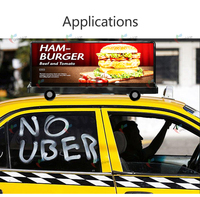 Écran mobile extérieur d'affichage à LED de toit de la voiture P2.5 de haute résolution de la publicité pour le taxi