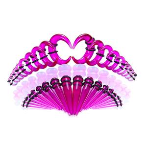 Neues 50 teil/satz <span class=keywords><strong>14</strong></span>-00G Buntes Acryl-Ohrmessgerät-Expander-Set verjüngt Stecker und Silikon tunnel Body Piercing <span class=keywords><strong>Ear</strong></span> Stretching Kit - Product Image 3