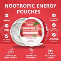 Pochettes Énergétiques Buccales Alpha Nootropiques en Gros pour OEM, Sans Nicotine, L-Théanine 100mg, Caféine, Pochettes à Mâcher pour la Concentration