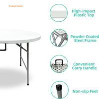 Table à bascule portable en résine plastique, pliable, étanche, empilable, design moderne, pour cour, salle à manger, hôtel, taille et couleur personnalisables