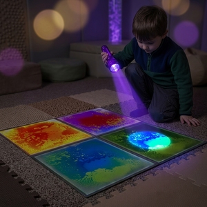 Dalles de sol liquides réactives aux UV EDUsense, tapis de sol sensoriels en gel PVC non toxique pour enfants et maternelles, certifiés EN71 ASTM - Product Image 1