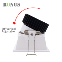 Spot réglable 12W à gradation anti-éblouissement 9W COB LED Spot encastré carré