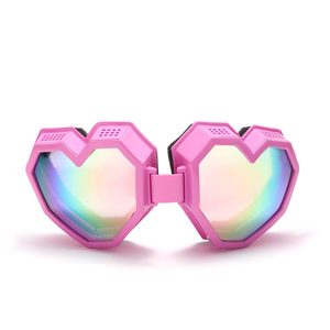 <span class=keywords><strong>2025</strong></span> thể thao gương lens Sun <span class=keywords><strong>Glasses</strong></span> trượt tuyết được nhân đôi phụ nữ độc quyền Y2K quá khổ tim hình ngôi sao trượt tuyết Googles Sunglasses Set - Product Image 5