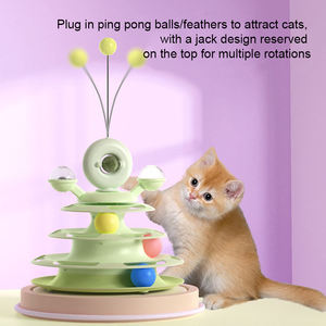 Oem odm באיכות גבוהה מצחיק turftable כדור משוגע דיסק אינטראקטיבי צעצוע לחיות מחמד גודל קטן פלסטיק צעצוע לחתולים חם למכירה - Product Image 3