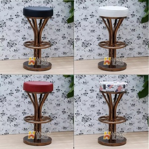 Tabouret de bar moderne en acier inoxydable réglable pour la maison, le salon ou l'hôtel, avec revêtement en cuir vintage pour une touche personnelle - Product Image 6