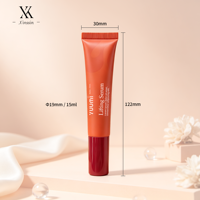 Tube cosmétique personnalisé avec applicateur éponge en peluche, tube vide pour gloss, anticernes, rouge à lèvres, emballage personnalisé avec impression de logo