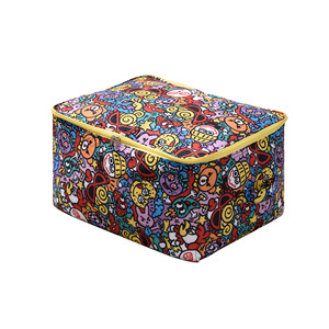Cartoon Oxford Cloth Storage Bag Rectangle Large Capacity Clothing Organizer Home Use Washable Dustproof Moisture Proof - Product Image 1