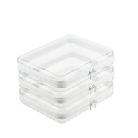 Étui rigide transparent en plastique moderne avec fermeture éclair, étanche, pour crayons, pochette de voyage, organisateur de cosmétiques, 4 pièces