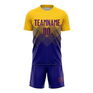 Uniforme de Fútbol Personalizado de Verano, de Manga Corta, Transpirable, de Secado Rápido, 100% Poliéster, de Alta Calidad, para Unisex, Servicio OEM - Product Image 2