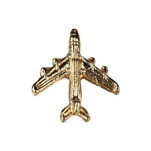 ピンバッジメーカーの鋳造技術を備えた卸売カスタムステンレス鋼金属ID名バッジピンエナメル飛行機デザイン - Product Image 5