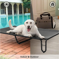Fournisseur personnalisé lot extra large lit pour chien surélevé en maille gris foncé très résistant lit pour animal de compagnie multiple taille xl à vendre