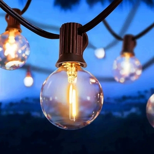 Guirnalda de Luces <span class=keywords><strong>LED</strong></span> G40 de Venta al <span class=keywords><strong>por</strong></span> <span class=keywords><strong>Mayor</strong></span> de Fábrica 10M 25ft 50ft Impermeable para Exteriores Decoración de Navidad y Boda - Product Image 3