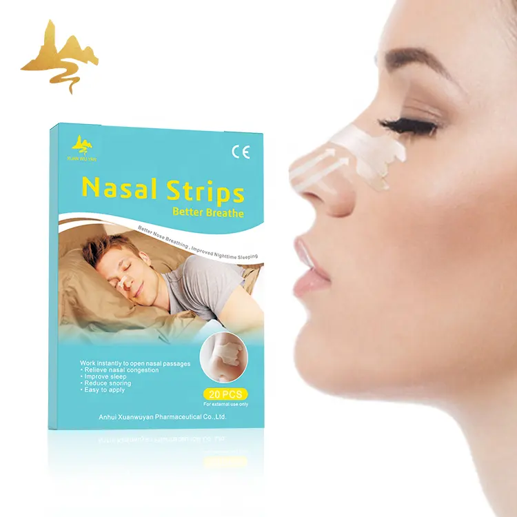 Chinese ISO MSDS Approved Trandermal Nose Patch Sleep Anti Snore Nasal Strips